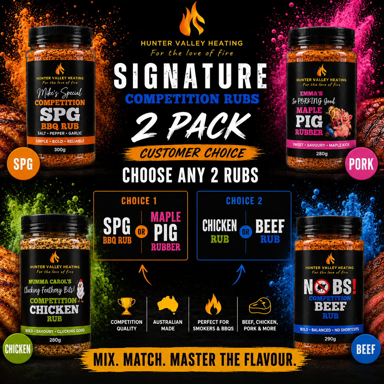 HVH Signature Competition BBQ Rubs – Build Your Own 2 Pack