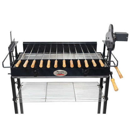 Deluxe Foukou Cyprus Grill Spit - Stoves & Cooktops - Flaming Coals - Hunter Valley Heating 
