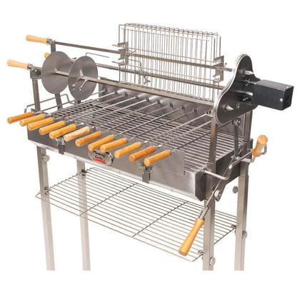 Deluxe Cyprus Grill Spit Stainless Steel - Stoves & Cooktops - Flaming Coals - Hunter Valley Heating 