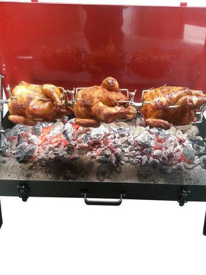 Mini Spit Roaster Charcoal BBQ - Stoves & Cooktops - Flaming Coals - Hunter Valley Heating 