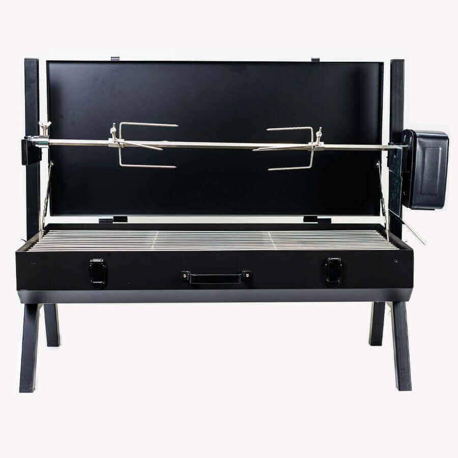 Mini Spit Roaster Charcoal BBQ - Stoves & Cooktops - Flaming Coals - Hunter Valley Heating 