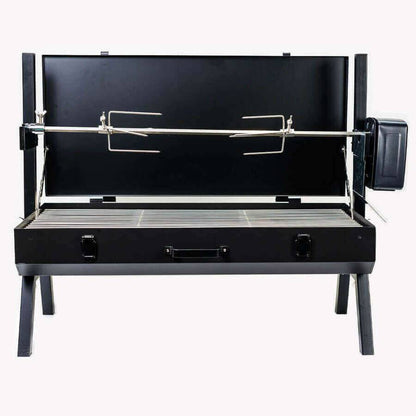 Mini Spit Roaster Charcoal BBQ - Stoves & Cooktops - Flaming Coals - Hunter Valley Heating 