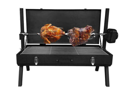 Mini Spit Roaster Charcoal BBQ - Stoves & Cooktops - Flaming Coals - Hunter Valley Heating 