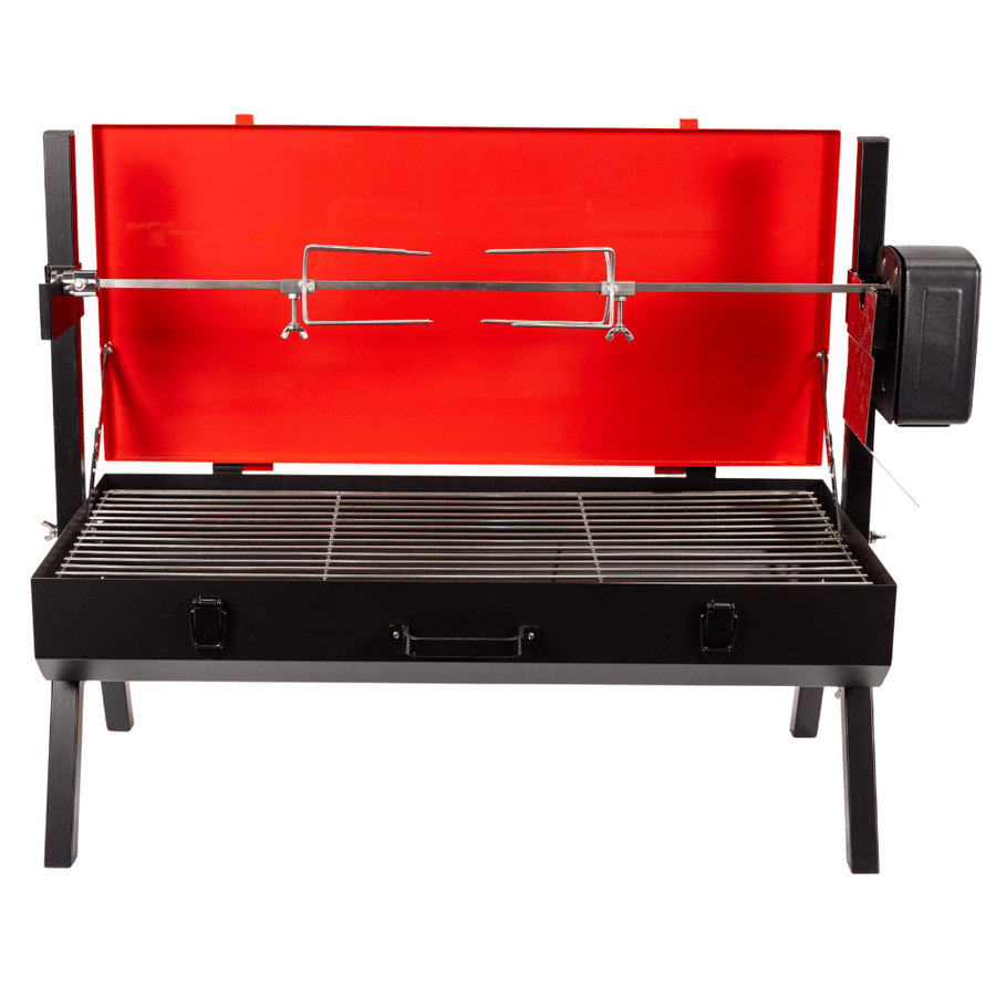 Mini Spit Roaster Charcoal BBQ - Stoves & Cooktops - Flaming Coals - Hunter Valley Heating 