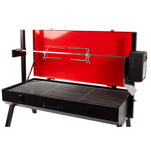 Mini Spit Roaster Charcoal BBQ - Stoves & Cooktops - Flaming Coals - Hunter Valley Heating 