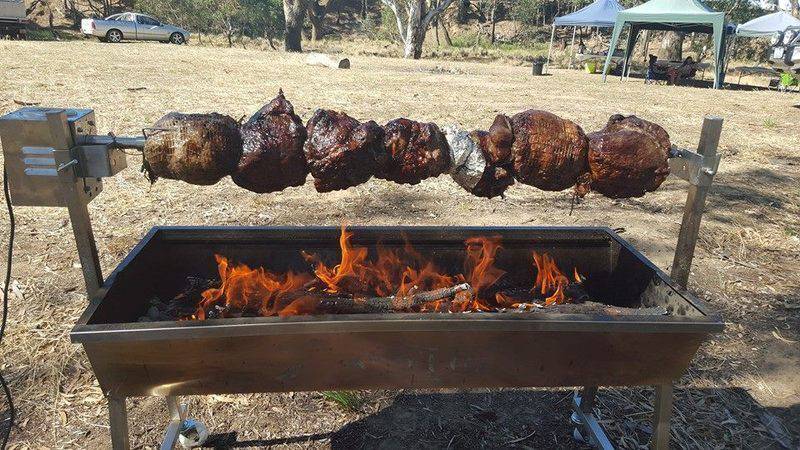 The Minion Stainless Steel Spit Rotisserie - Stoves & Cooktops - Flaming Coals - Hunter Valley Heating 
