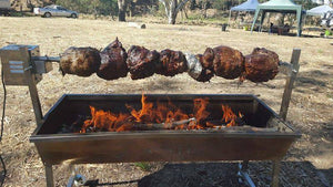 The Minion Stainless Steel Spit Rotisserie - Stoves & Cooktops - Flaming Coals - Hunter Valley Heating 