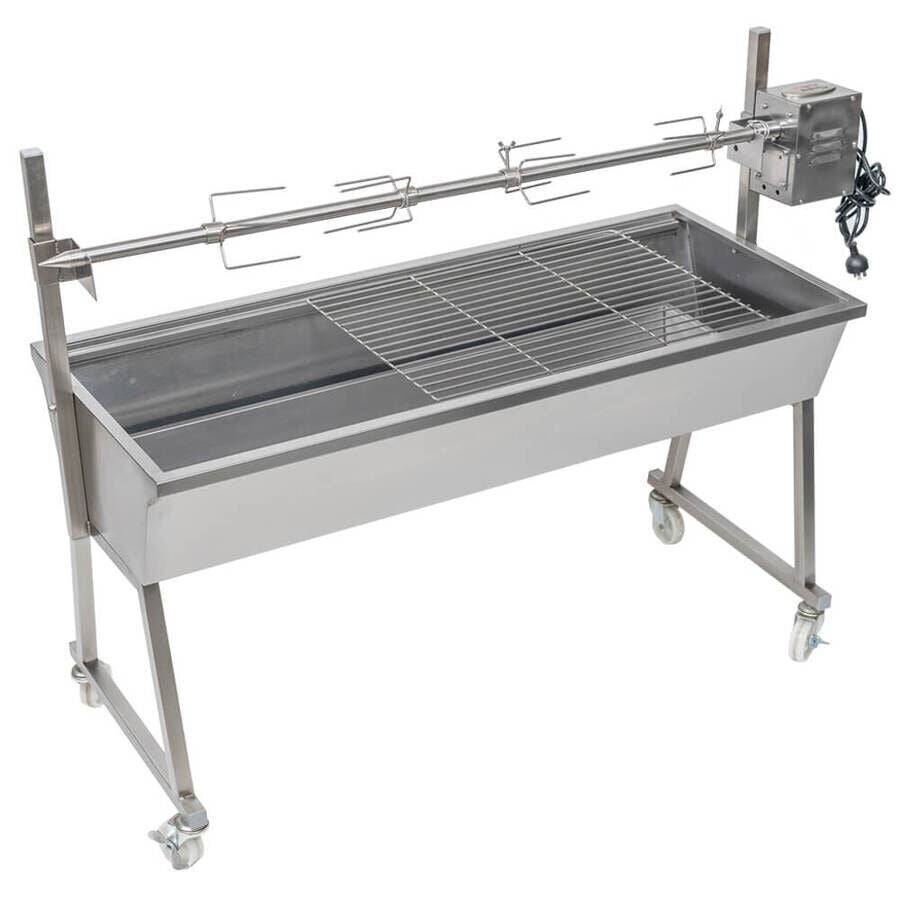 The Master Stainless Steel Spit Rotisserie - Stoves & Cooktops - Flaming Coals - Hunter Valley Heating 