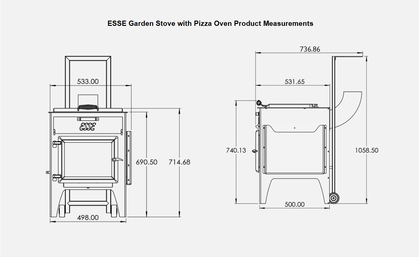 ESSE Garden Stove with Pizza Oven