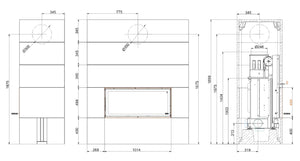 AUGSBURG 51/67 Tunnel Vertical/Swing Door Fireplace - Hunter Valley Heating