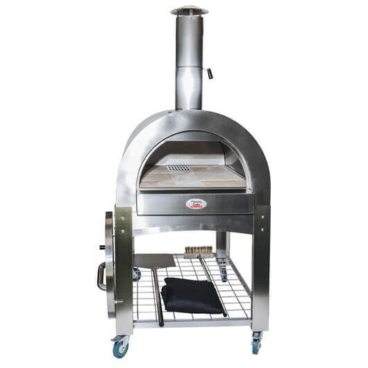 Large Stainless Steel Wood Fired Pizza Oven - Pizza Ovens - Flaming Coals - Hunter Valley Heating 
