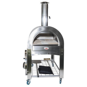 Large Stainless Steel Wood Fired Pizza Oven - Pizza Ovens - Flaming Coals - Hunter Valley Heating 