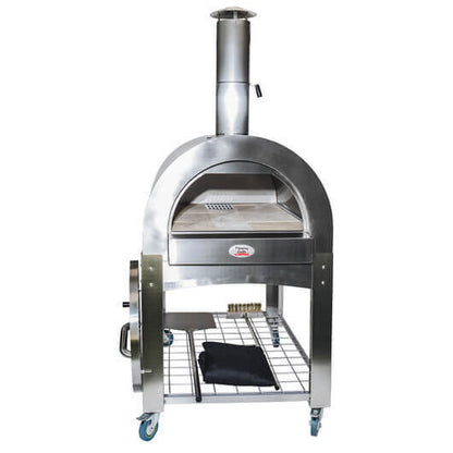 Large Stainless Steel Wood Fired Pizza Oven - Pizza Ovens - Flaming Coals - Hunter Valley Heating 
