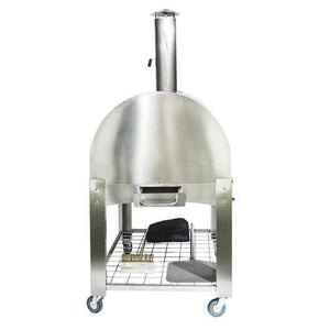 Large Stainless Steel Wood Fired Pizza Oven - Pizza Ovens - Flaming Coals - Hunter Valley Heating 