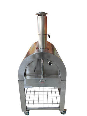 Large Stainless Steel Wood Fired Pizza Oven - Pizza Ovens - Flaming Coals - Hunter Valley Heating 