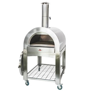 Large Stainless Steel Wood Fired Pizza Oven - Pizza Ovens - Flaming Coals - Hunter Valley Heating 