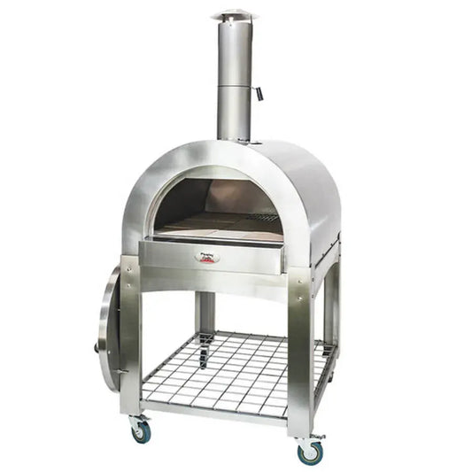 Large Stainless Steel Wood Fired Pizza Oven - Pizza Ovens - Flaming Coals - Hunter Valley Heating 