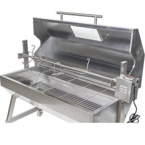 1200 Stainless Steel Hooded Spartan Spit Roaster - Stoves & Cooktops - Flaming Coals - Hunter Valley Heating 
