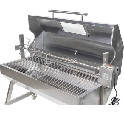 1200 Stainless Steel Hooded Spartan Spit Roaster - Stoves & Cooktops - Flaming Coals - Hunter Valley Heating 
