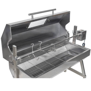 1200 Stainless Steel Hooded Spartan Spit Roaster - Stoves & Cooktops - Flaming Coals - Hunter Valley Heating 