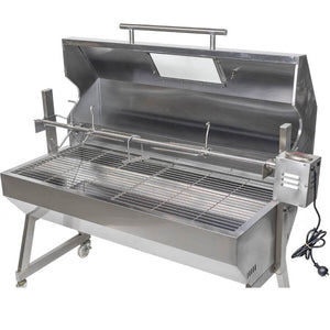 1200 Stainless Steel Hooded Spartan Spit Roaster - Stoves & Cooktops - Flaming Coals - Hunter Valley Heating 