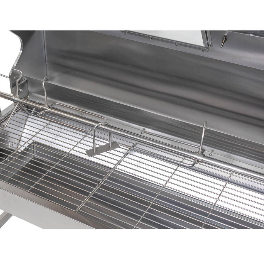 1200 Stainless Steel Hooded Spartan Spit Roaster - Stoves & Cooktops - Flaming Coals - Hunter Valley Heating 