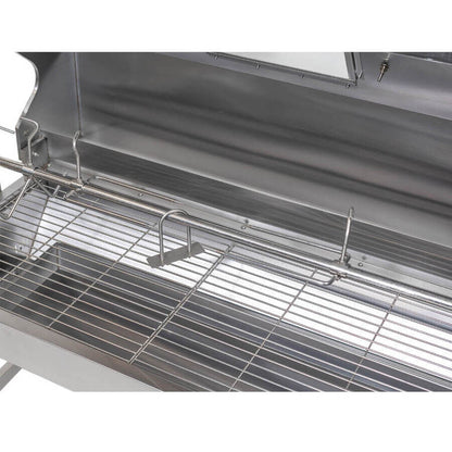 1200 Stainless Steel Hooded Spartan Spit Roaster - Stoves & Cooktops - Flaming Coals - Hunter Valley Heating 