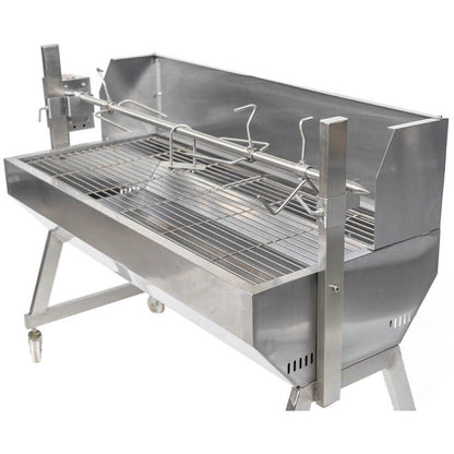 1200 Stainless Steel Spartan Spit Roaster - Stoves & Cooktops - Flaming Coals - Hunter Valley Heating 