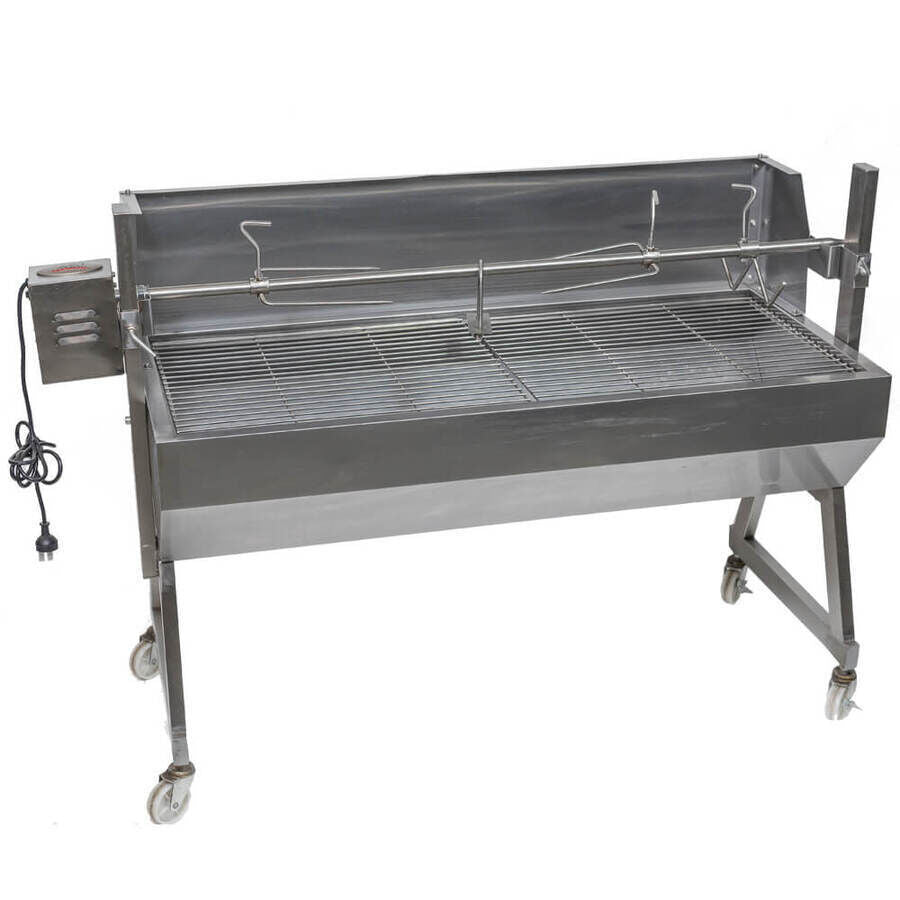 1200 Stainless Steel Spartan Spit Roaster - Stoves & Cooktops - Flaming Coals - Hunter Valley Heating 