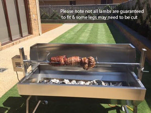 1200 Stainless Steel Spartan Spit Roaster - Stoves & Cooktops - Flaming Coals - Hunter Valley Heating 
