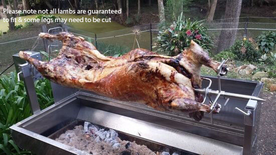 1200 Stainless Steel Spartan Spit Roaster - Stoves & Cooktops - Flaming Coals - Hunter Valley Heating 