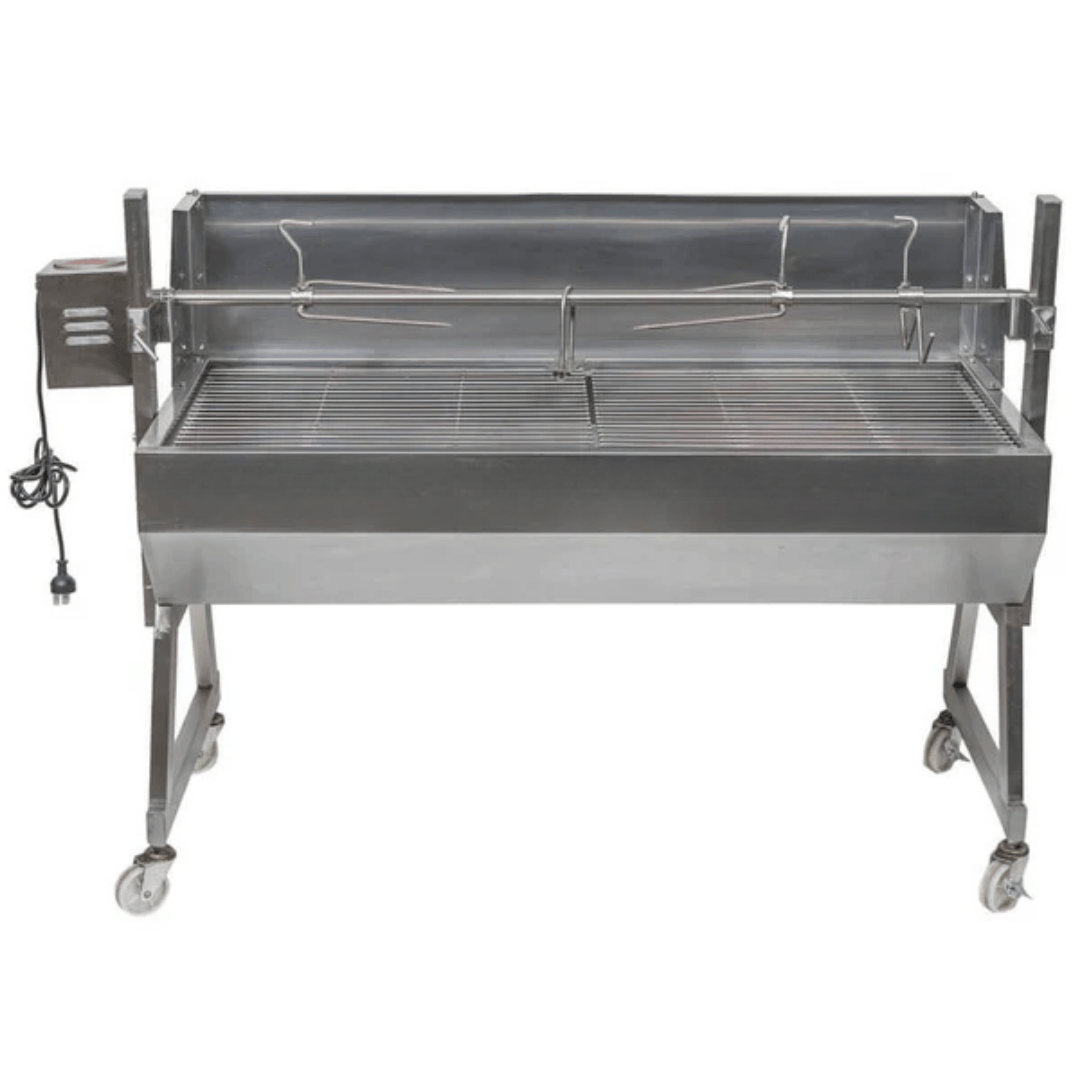 1200 Stainless Steel Spartan Spit Roaster - Stoves & Cooktops - Flaming Coals - Hunter Valley Heating 