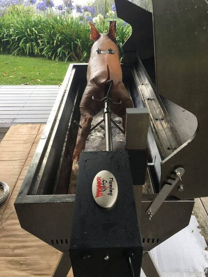 1500 Stainless Steel Hooded Spartan Spit Roaster - Stoves & Cooktops - Flaming Coals - Hunter Valley Heating 