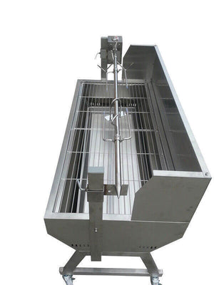 1500 Stainless Steel Spartan Spit Roaster - Stoves & Cooktops - Flaming Coals - Hunter Valley Heating 