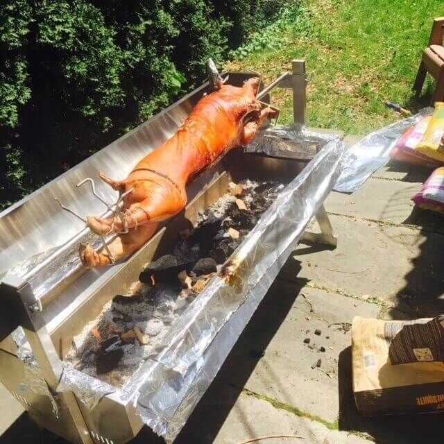 1500 Stainless Steel Spartan Spit Roaster - Stoves & Cooktops - Flaming Coals - Hunter Valley Heating 