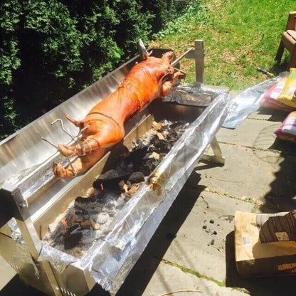 1500 Stainless Steel Spartan Spit Roaster - Stoves & Cooktops - Flaming Coals - Hunter Valley Heating 