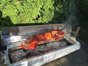 1500 Stainless Steel Spartan Spit Roaster - Stoves & Cooktops - Flaming Coals - Hunter Valley Heating 