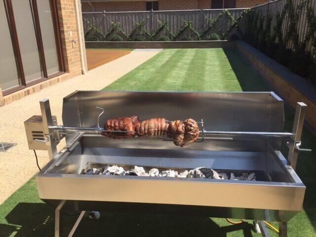 1500 Stainless Steel Spartan Spit Roaster - Stoves & Cooktops - Flaming Coals - Hunter Valley Heating 