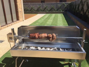 1500 Stainless Steel Spartan Spit Roaster - Stoves & Cooktops - Flaming Coals - Hunter Valley Heating 
