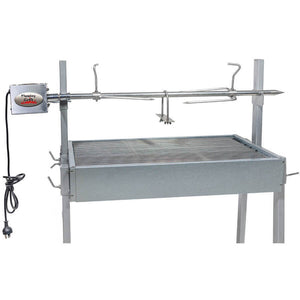 Extendable Large Charcoal BBQ Spit Rotisserie - Stoves & Cooktops - Flaming Coals - Hunter Valley Heating 