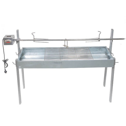 Extendable Large Charcoal BBQ Spit Rotisserie - Stoves & Cooktops - Flaming Coals - Hunter Valley Heating 