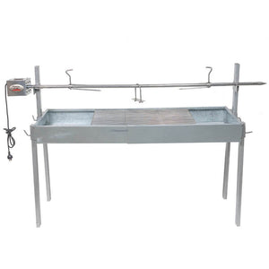 Extendable Large Charcoal BBQ Spit Rotisserie - Stoves & Cooktops - Flaming Coals - Hunter Valley Heating 