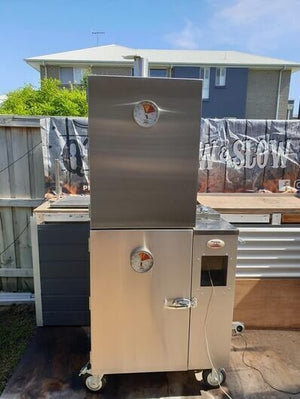 Gravity Feed Smoker - Extra Large - Stoves & Cooktops - Flaming Coals - Hunter Valley Heating 