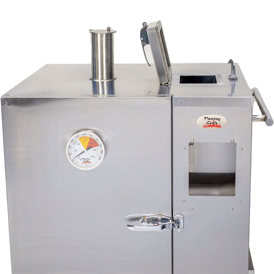 Gravity Feed Smoker - Stoves & Cooktops - Flaming Coals - Hunter Valley Heating 