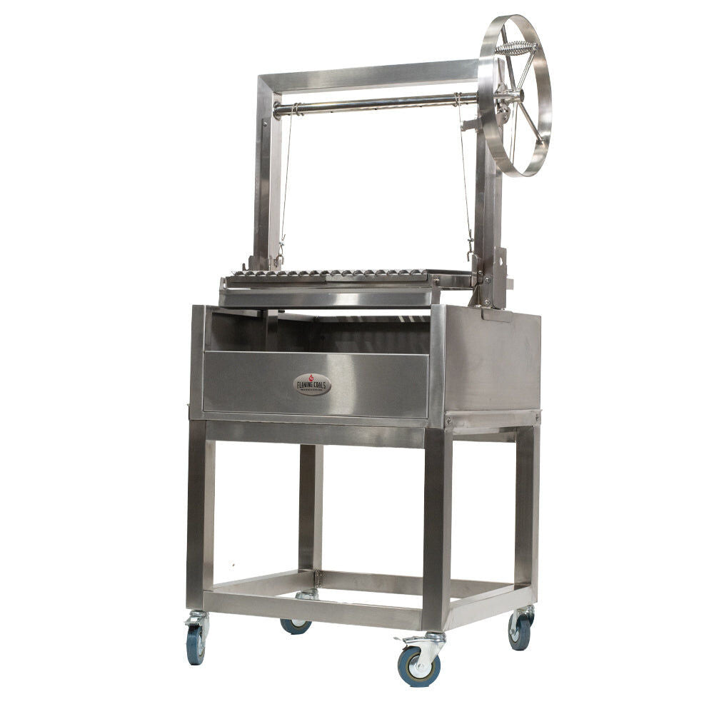 Stainless Steel Parrilla Grill 610 x 550 - Stoves & Cooktops - Flaming Coals - Hunter Valley Heating 
