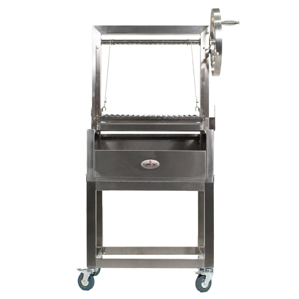 Stainless Steel Parrilla Grill 610 x 550 - Stoves & Cooktops - Flaming Coals - Hunter Valley Heating 