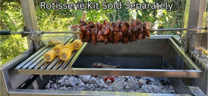 Stainless Steel Parrilla Grill 610 x 550 - Stoves & Cooktops - Flaming Coals - Hunter Valley Heating 