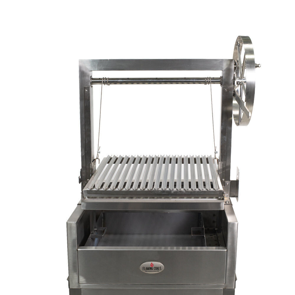 Stainless Steel Parrilla Grill 610 x 550 - Stoves & Cooktops - Flaming Coals - Hunter Valley Heating 