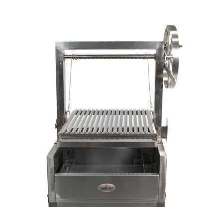 Stainless Steel Parrilla Grill 610 x 550 - Stoves & Cooktops - Flaming Coals - Hunter Valley Heating 