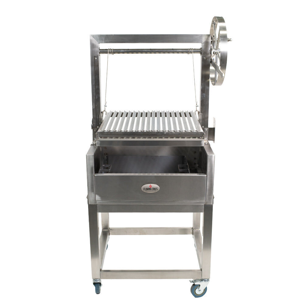 Stainless Steel Parrilla Grill 610 x 550 - Stoves & Cooktops - Flaming Coals - Hunter Valley Heating 